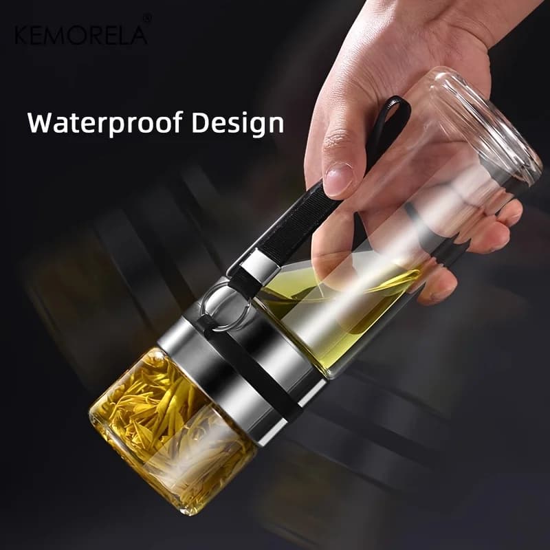 SZKLANA BUTELKA NA HERBATĘ Z ZAPARZACZEM 350 ML/450 ML/500 ML